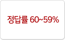 정답률 60~59%